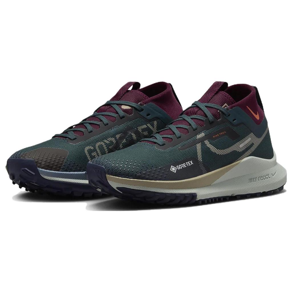 Nike React Pegasus Trail 4 GORE-TEX Deep Jungle Night Maroon Женские кроссовки Зеленый Пепельно-Сланцевый Хаки DJ7929-302
