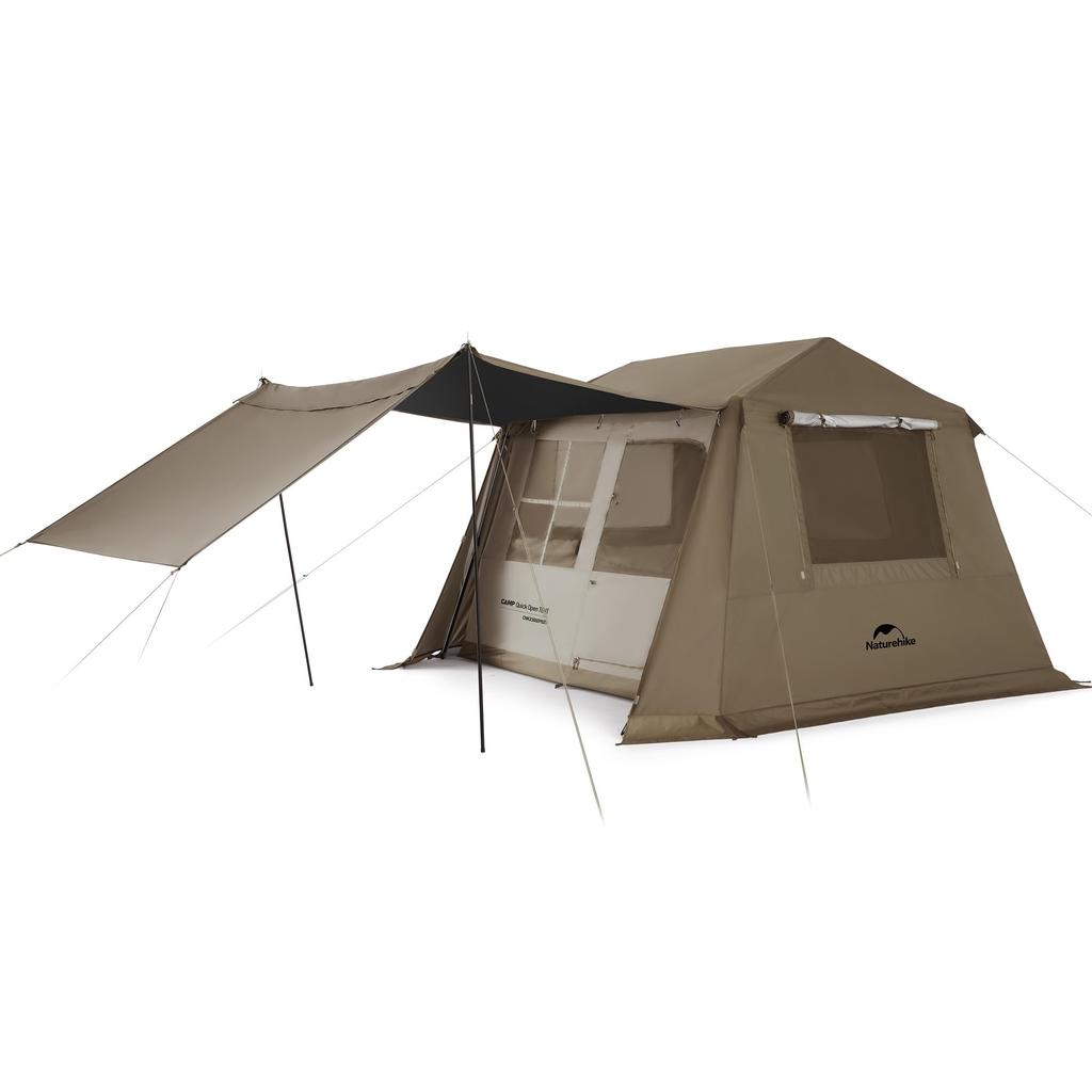 Naturehike Официальный магазин One Touch Tent Ti Черный Новый Материал Расширенный Навес Кемпинговый Домик Тип Легко Устанавливается Защита От УФ-лучей Отдельно Стоящий Двухместный