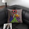 RRainbow FriendsS Cartoon Cushion Cover Natural Linen Organic Fabric DoubleSided Printing Sofa Home Decor Gift Pillow Case
