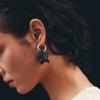 lowool Black struggle earrings