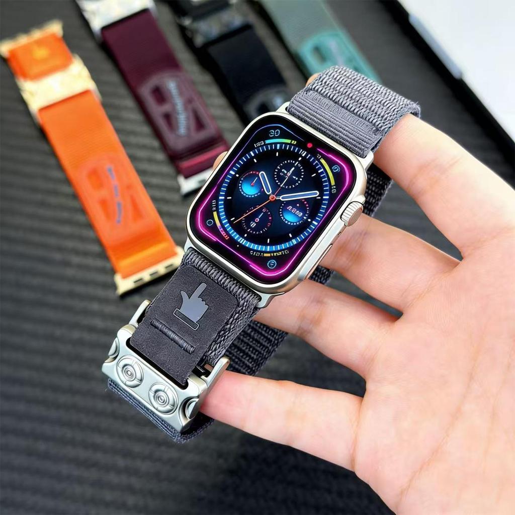 Magnetic Sport Strap For Apple Watch Ultra Band 49mm 46mm 45mm 44mm 42mm 41mm 40mm 38mm Nylon Correa Bracelet for iWatch Series 11 10 9 8 7 6 5 SE3