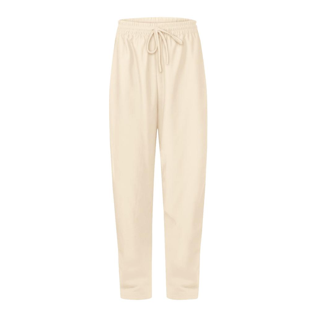 Women's Winter Sweatpants Solid Color Casual Pants Women's Fleece Sweatpants Wide Leg Straight Pants