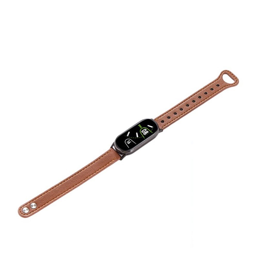 Кожаный ремешок с двойной пряжкой и гвоздем, индивидуальный ремешок для часов, новый ремешок для часов Xiaomi Band 8