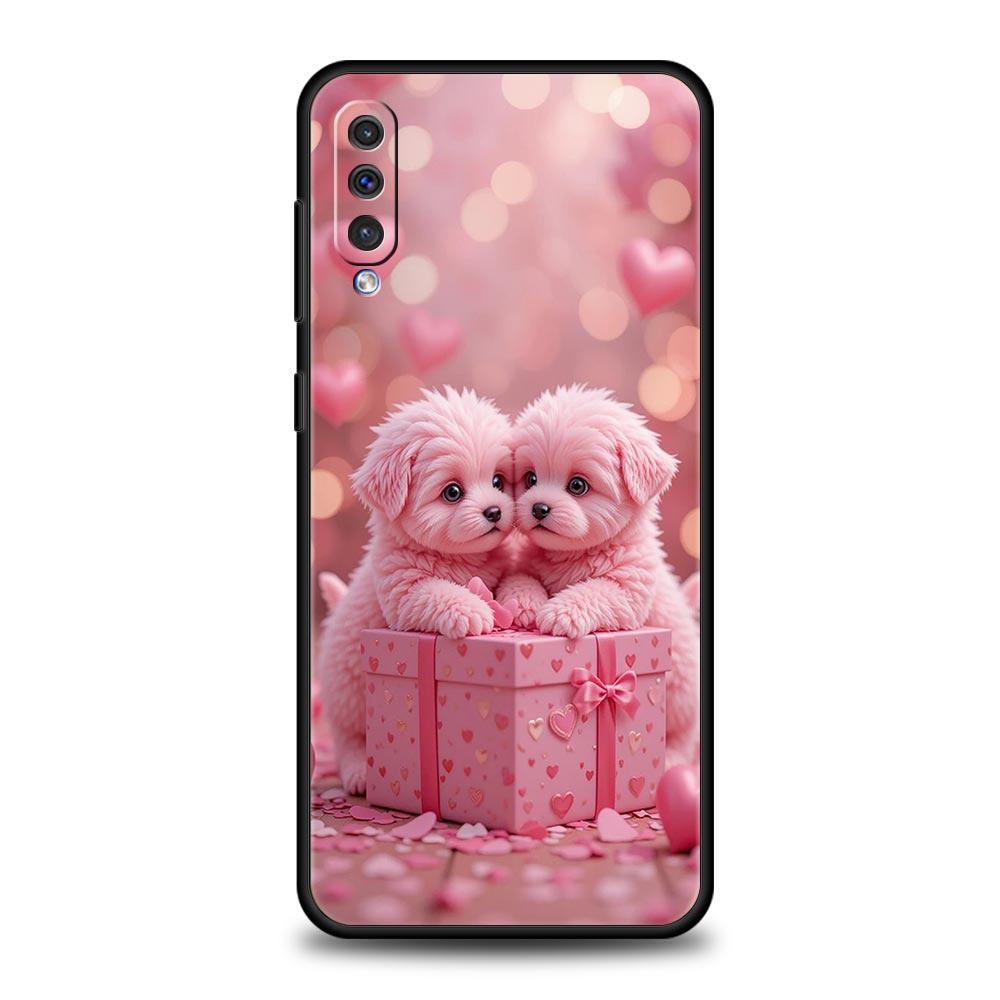 Милый чехол для телефона с маленькой собачкой для Samsung Galaxy A56 A54 A42 A36 A34 A26 A24 A16 A14 A12 A06 A50 A52 A10 5G Мягкий ТПУ чехол Fundas
