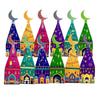 12Pcs Paper Ramadan Kareem Box Moon Castle Pattern Moon Lantern Box  Home Decoration