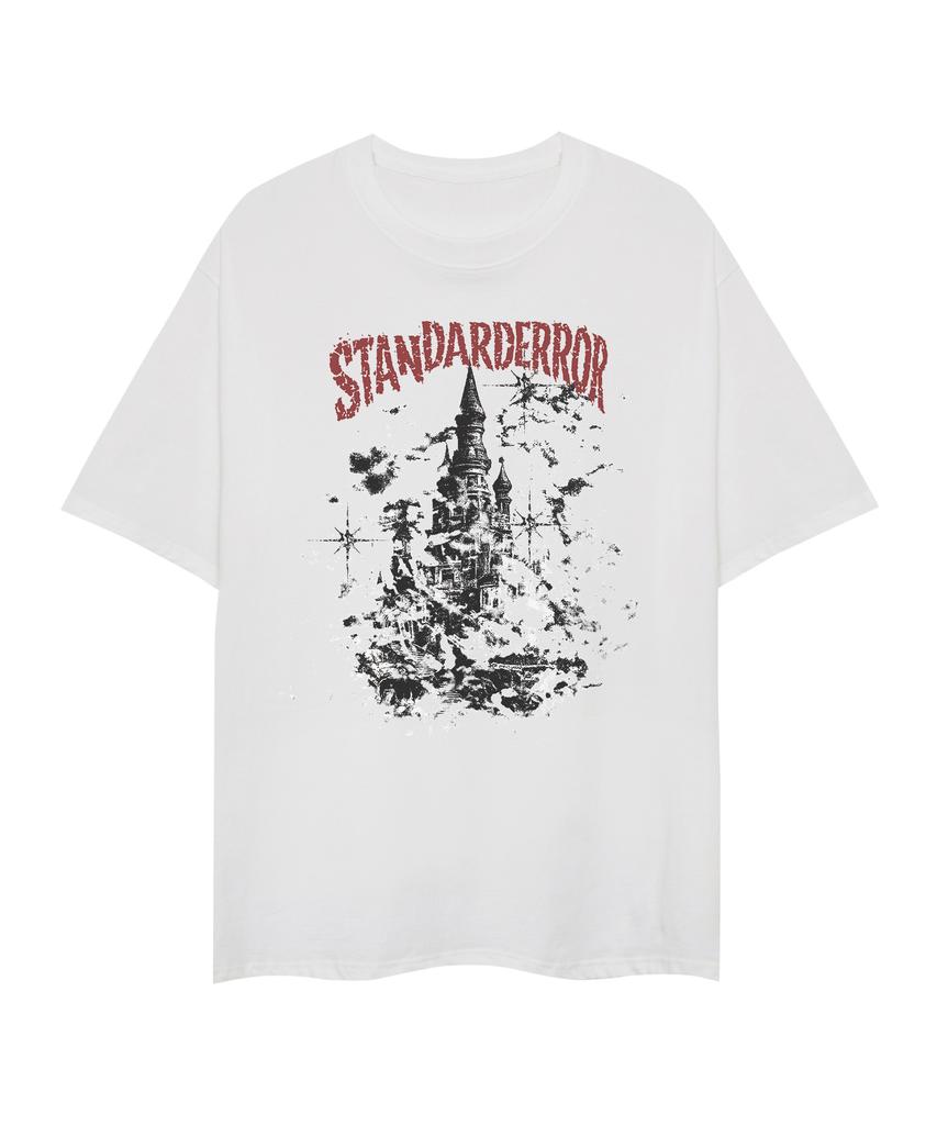 STANDARDERROR 87-Stan322 Замок Дистопии Трещина Твердая Футболка с Коротким Рукавом (2 цвета)