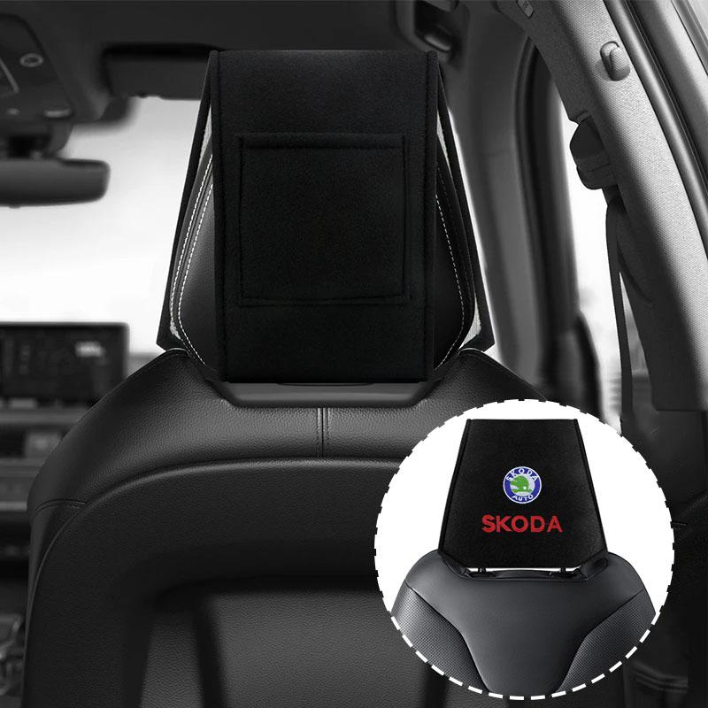 Подушка-подголовник на спинку сиденья автомобиля, пылезащитный чехол для Skoda Octavia 1 2 3 A4 A5 MK2 Fabia Kamiq Kapoq Kodiaq Rapid SCALA