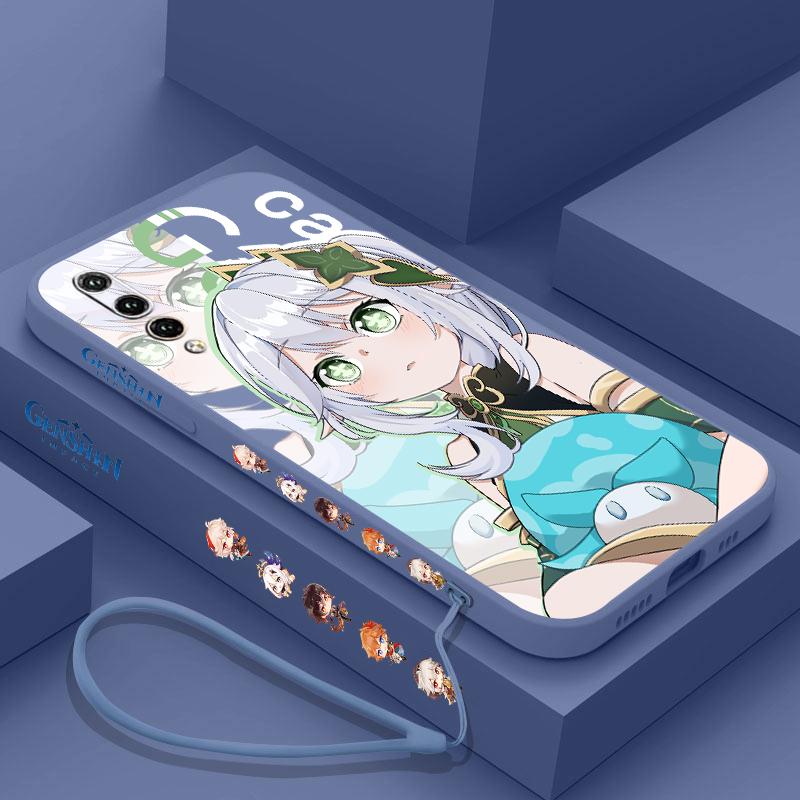 Genshin Impact Nahida HUTAO For Huawei Y9S Y9A Y9 Y6 Nova Y70 9 8 P50 P40 P30 P20 Pro Lite E 5G Liquid Left Rope Phone Case