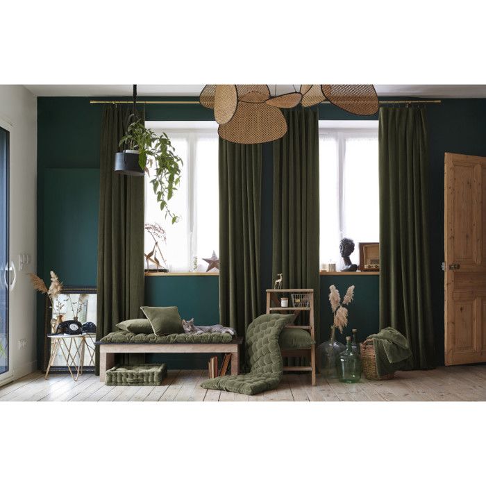 Coussin de sol 50 x 50 cm "César" Velours de Coton - César Thym