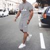 2024 Summer New Casual Men's Short Sleeve Set, Two Piece T-shirt+Shorts  Pattern Men's Street Wear, US Sizes Clothes