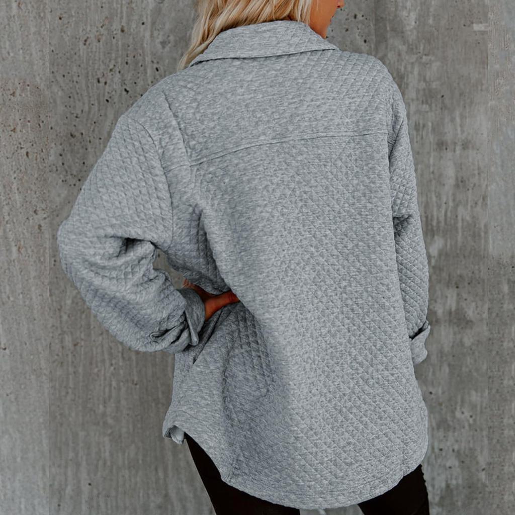 Женская куртка-жакет в клетку на пуговицах с длинным рукавом, осенние наряды