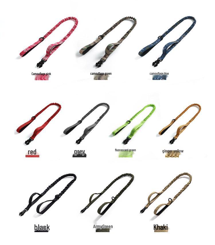 Tactical Adjustable Dog Collar & Leash - Outdoor Explosion-Proof Training Collar.