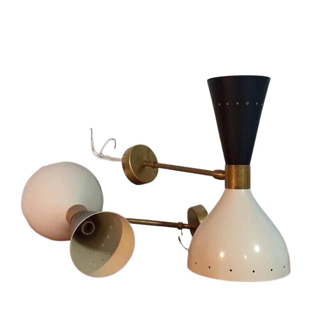 A Pair of 1950's Style Stilnovo Italian Diabolo Wall Light Mid Century Wall Lam