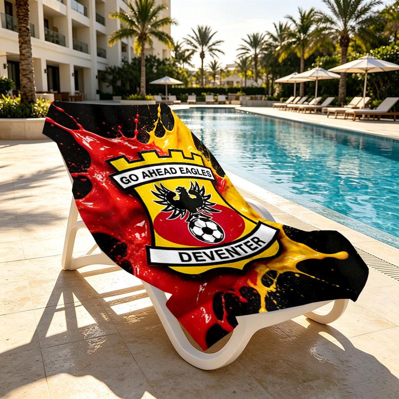 Go Ahead Eagles Print Beach Towel Design, Soft, Lightweight. for Home Bathroom, Spa, Pool, Yoga, Surfing, Camping, Gift for Family, Friend