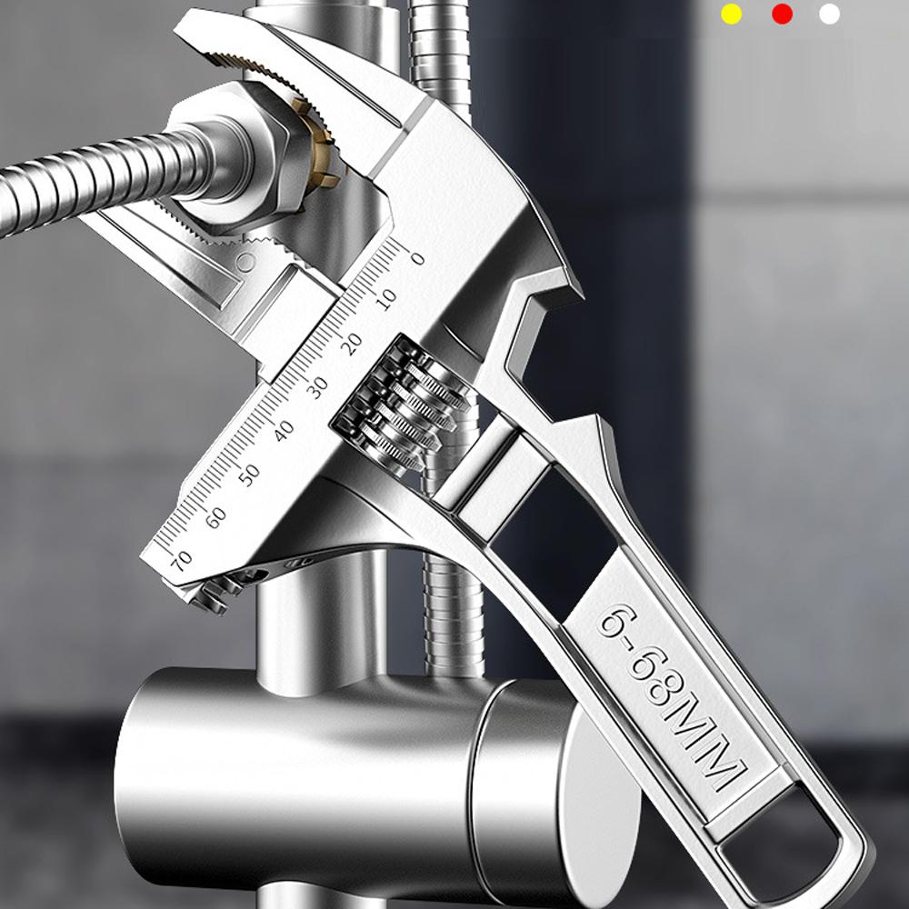 Multifunctional Sink Bathroom Wrench Toilet Faucets Repairs Wrench 6 68mm Large Opening Adjustable Water Pipes Wrench