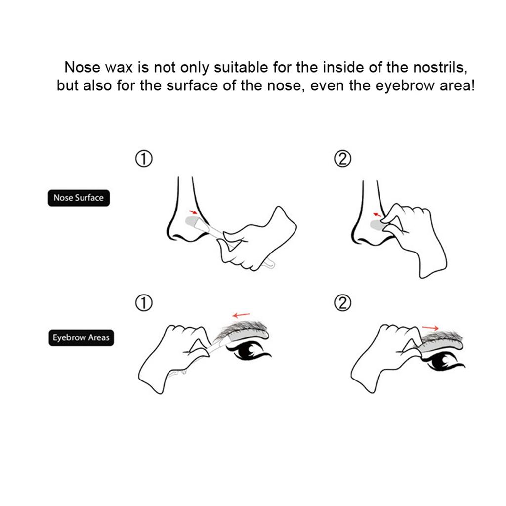 Набор воска для удаления волос в носу Восковые бобы Аппликаторы Палочки Наклейки для усов Мерный стаканчик Бумажные стаканчики для удаления волос в носу