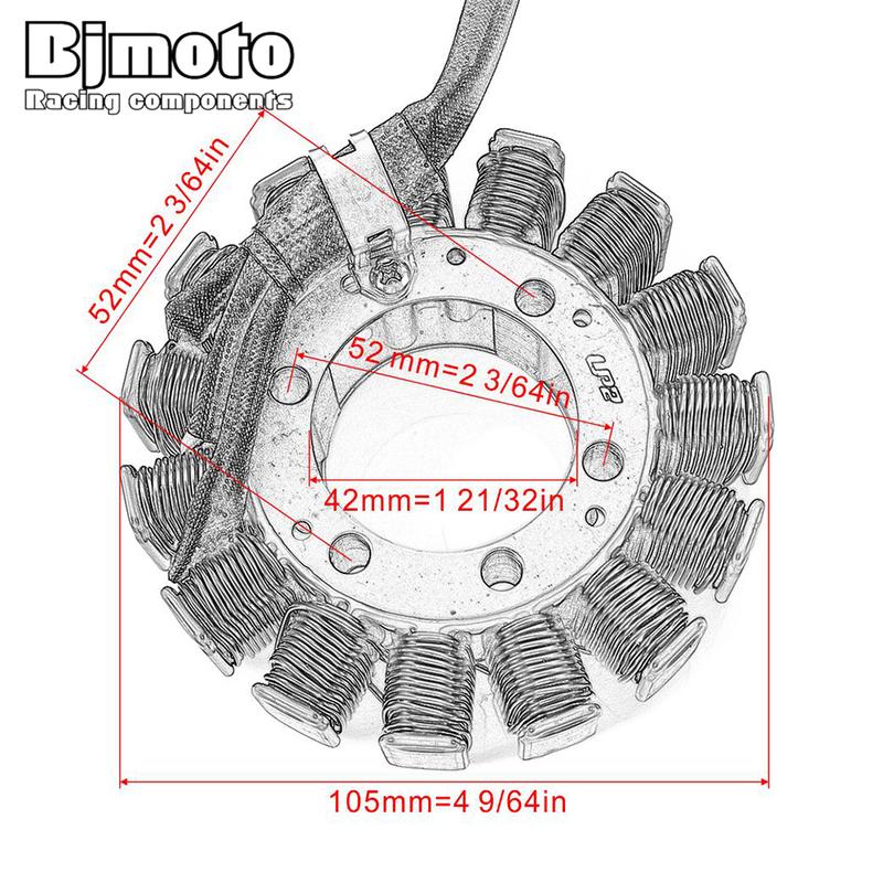 YFM550 2022 Engine Stator Coil+Voltage Regulator rectifier For Yamaha YFM550 YFM700 Grizzly KODIAK 550 700 2009-2021 with Gasket