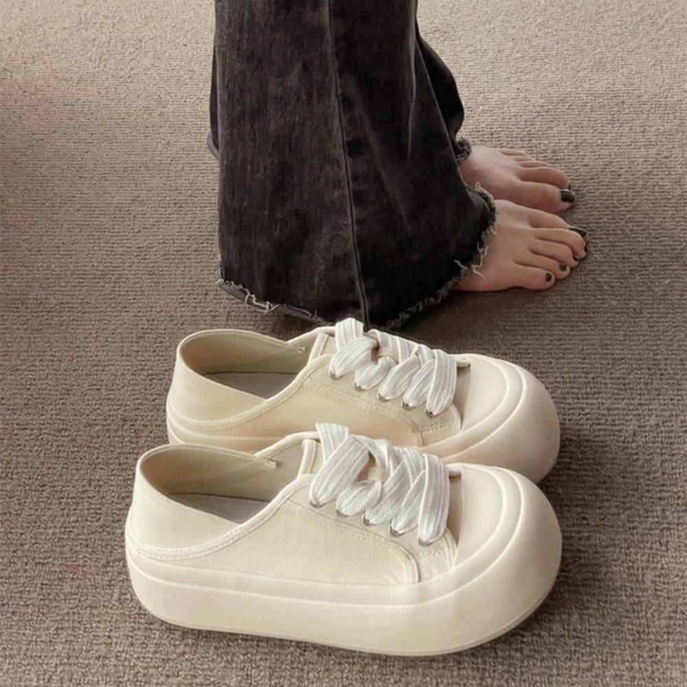Summer Solid Color Casual Canvas Shoes for Women