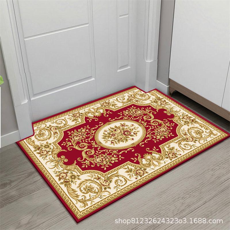 European Style Modern Non-Slip Water-Absorbing Door Mat, Machine Washable Entrance Carpet
