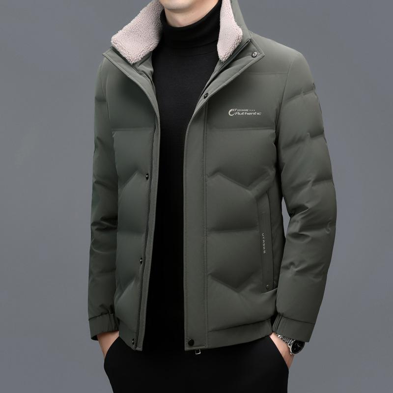 Зимняя утолщенная куртка-пуховик для мужчин среднего и пожилого возраста, новая повседневная короткая теплая мужская куртка для папы
