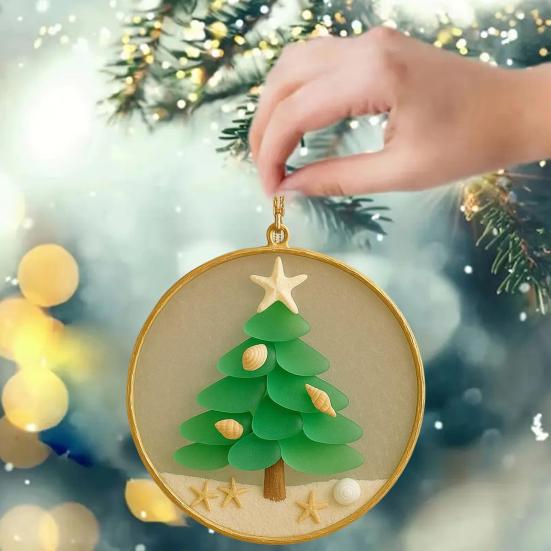 2/4 шт. Рождественское украшение для елки круглой формы ручной работы пляжный декор с морской звездой