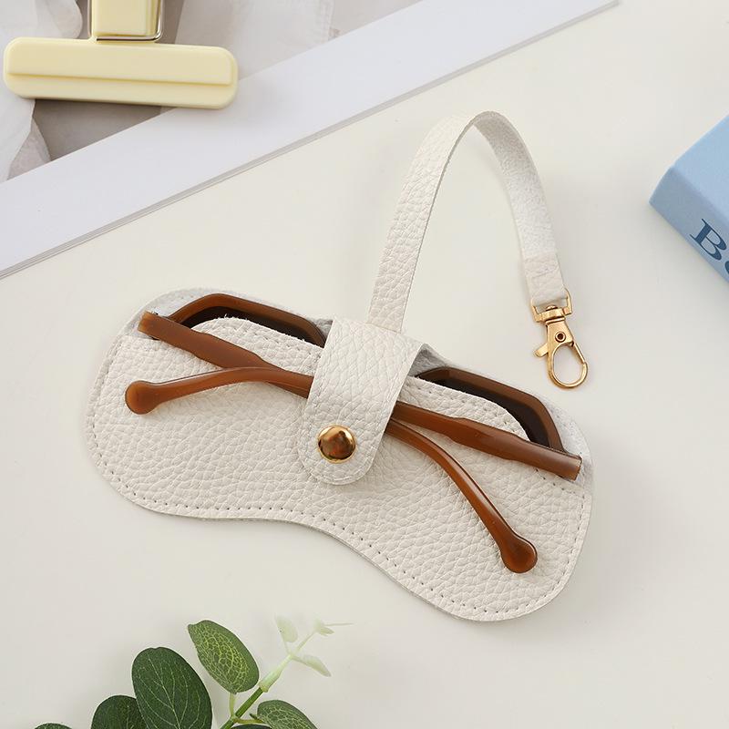 Fashionable Retro Myopia & Sunglasses Case with Portable Buckle - Simple Glasses Storage Bag