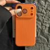 Чехол из гофрированного жидкого силикона с большим окном для iPhone 17 Air 16 15 14 13 12 Pro Max, Защита камеры, Ударопрочный, Матовый, Мягкая крышка