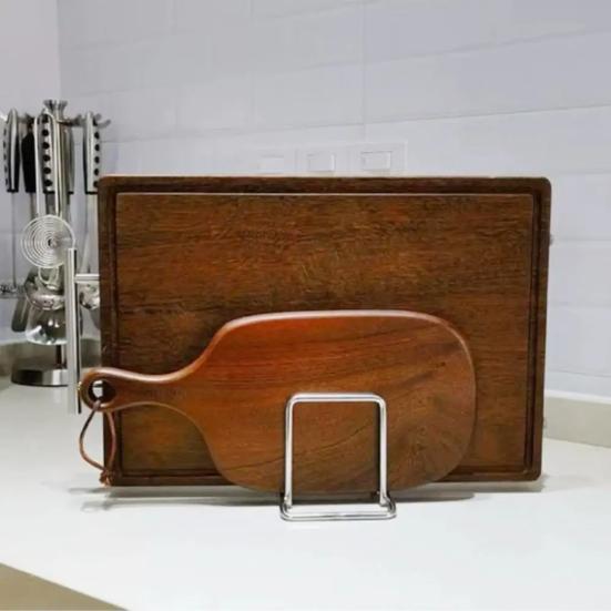 Стойка для хранения Установка без сверления Настенный Органайзер для крышек кастрюль и кухонной утвари из нержавеющей стали Высокая грузоподъемность Держатель для разделочной доски