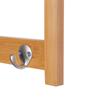 Wall Coat Rack Coat Rack with Hooks Wall-Mounted Space-Saving 5 kg Load Capacity, 50 x 16 x 17.5 cm Natural Wood