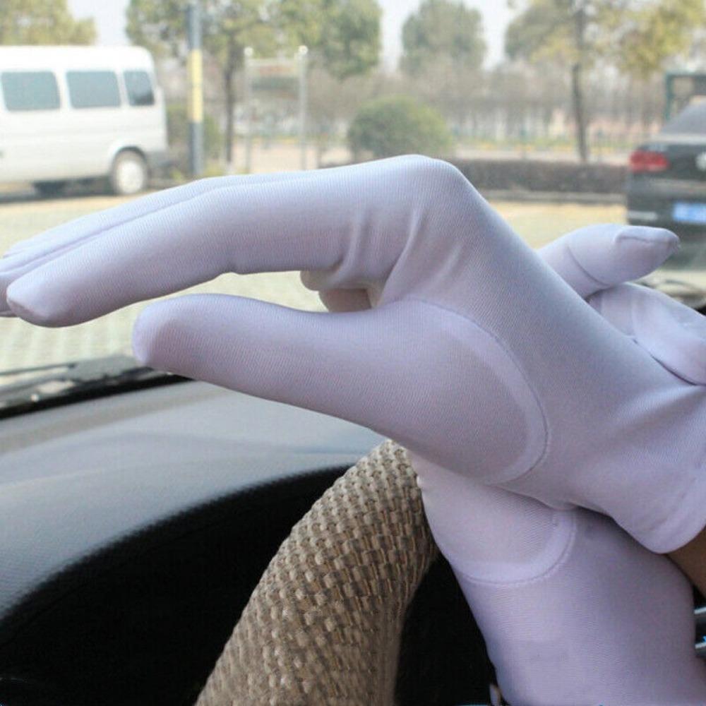1Pair Women Thin Stretch Gloves Pure Color Driving Short Gloves Sun Protection Gloves Summer
