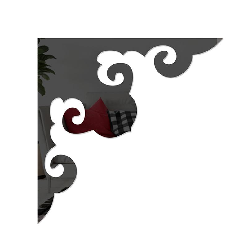 4 шт., украшение комнаты, современные настенные наклейки, угловые наклейки, акриловая линия талии, настенный декор, 3D зеркальная наклейка «сделай сам»