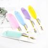 School Office Supplies Smooth Novelty Stationery Feather Pen Signature Writing Tool Ballpoint Pens