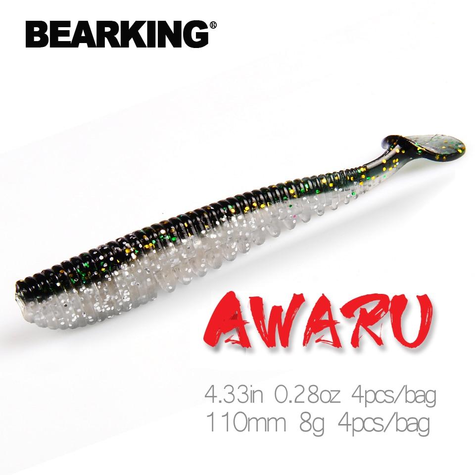 BEARKING 110mm 8g 4pcs/bag Fishing Lures Soft Lure Artificial Bait Predator Tackle Jerkbaits For Pike And Bass