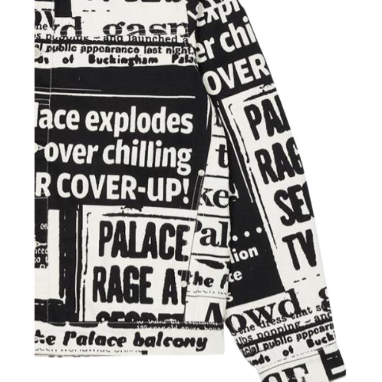Palace Джинсовая куртка Tabloid Черная верхняя одежда унисекс Разноцветная P23SHT002