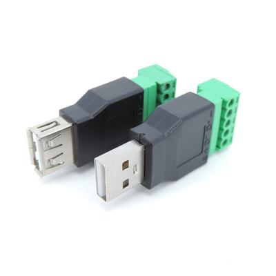 USB 2.0 Тип A Мужской Женский на 5 Pin 5pin винтовой разъем на USB-разъем с экраном USB2.0 на винтовой клеммный штекер