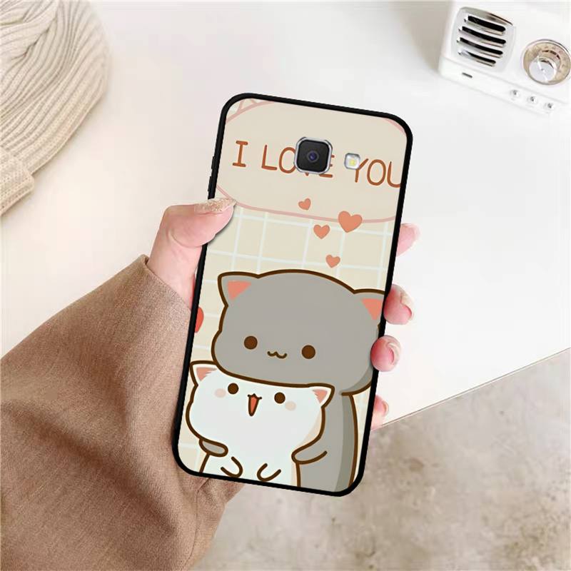 Чехол для телефона Yinuoda с персиковым котом и милым мультяшным рисунком для Samsung J8 J7 Core Dou J6 J4 plus J5 J2 Prime A21 A10s A8 A02