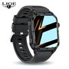 LIGE Мужские умные часы Bluetooth Call Smart Watch 2.01 дюймовый монитор сердечного ритма Спорт Фитнес Водонепроницаемые умные часы