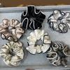 Sweet Lace Silk Scrunchies For Women   White Satin Hair Tie Girls Black Ponytail Holder Hair Rubber Bands Chouchou Satin