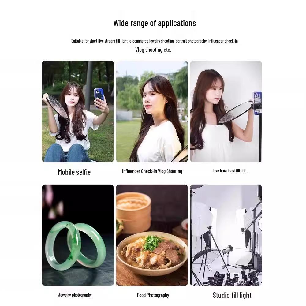 Мини Портативный Отражатель Заполняющий Свет: Кольцевая лампа для прямой трансляции «четыре в одном» со скидкой для новичков