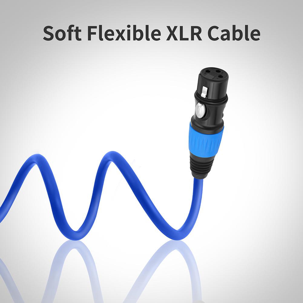 3/5 м XLR Кабель для динамика Позолоченный 3-контактный Папа к Маме Балансная линия XLR Аудиокабель для микрофона микшера студии звукозаписи