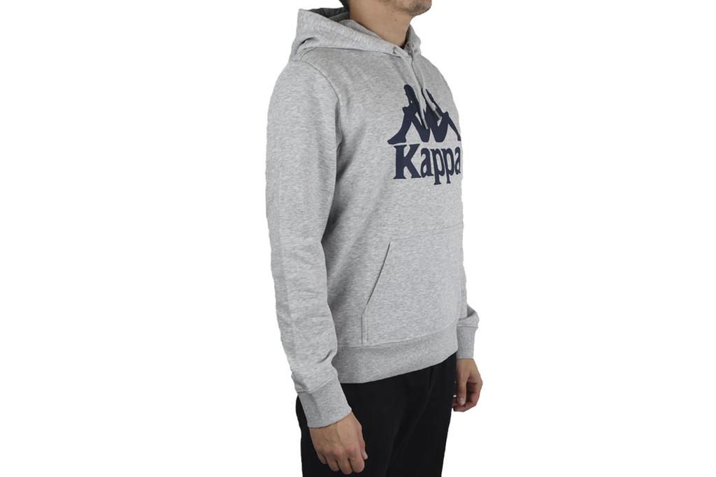 Kappa Taino Hooded, Mens Grey Sweatshirt