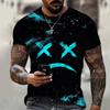 Fashion Summer Man T Shirt Face 3D Print T-shirt Casual Short Sleeved Men's Trendy Clothes Man Plus Size Oversized 6XL