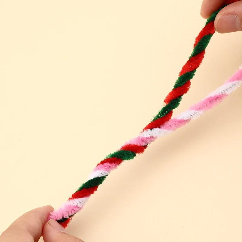 100 шт. красочный витой стержень синель стебель шерсть корень пушистый стержень железная проволока DIY ручная работа скручивание украшения для бара