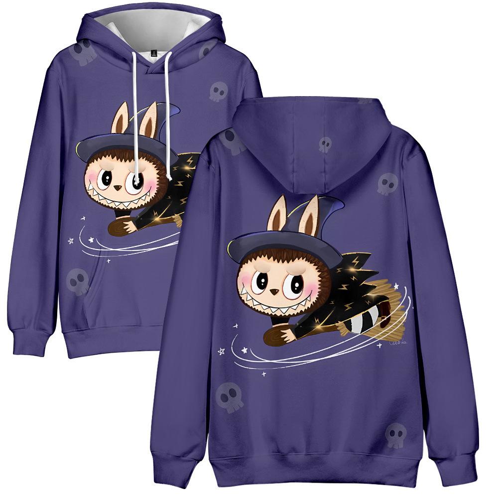 12 цветов LABUBU Printed Men Women Hoodies Casual Pullover Hoodie Fashion Sweatshirts Hip Hop Sweatshirt Clothes