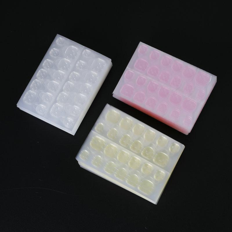 50 листов Двусторонняя клейкая лента Клей Наклейка Клей для накладных ногтей Для типсов накладных ногтей Прозрачная Желейная подушечка Накладные ногти Маникюр