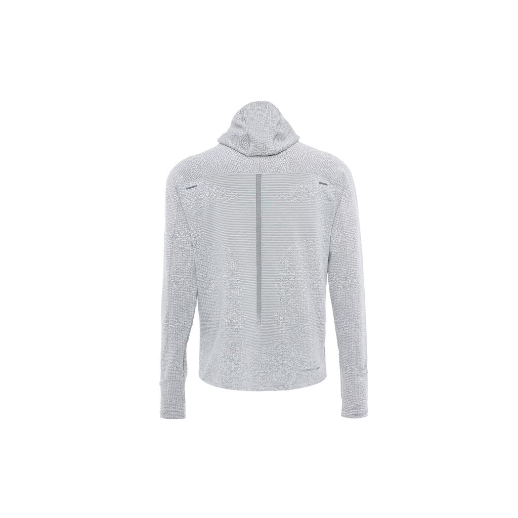 Nike Therma-Fit Adv Division Logo Print Однотонная футболка с капюшоном и длинными рукавами Мужские топы Темно-дымчато-серый DD6111-010