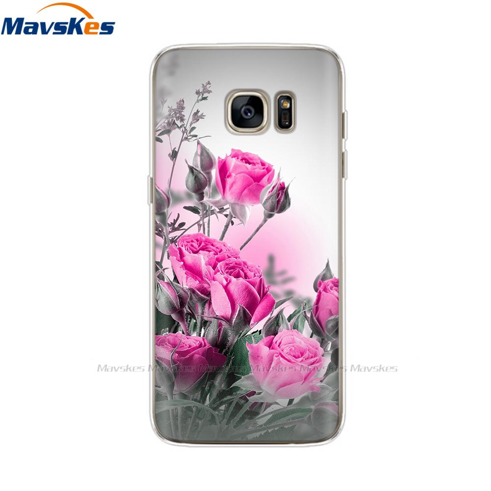 Мультяшный силиконовый чехол для Samsung Galaxy S7 Чехлы Обложка Цветок Мягкий ТПУ Чехол для телефона для Samsung S7 edge G930F G930FD G930W8 Funda