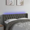 VidaXL LED Headboard Bedroom Furniture Double Bed Accessory Head of Bed Frame Interior Dark Grey 3123621
