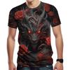 Мужские оригинальные футболки с драконом, 3D-принтом дракона, футболки с коротким рукавом, повседневный летний топ