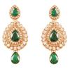 Touchstone Indian Bollywood Desire Contemporary Diamond Look Rhinestone Designer Jewelry Chandelierrings Antique Gold Tone Stainless Alloy no